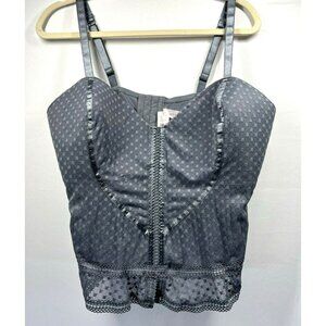 NWT Cacique Sz 26/28‎ Gray Bustier Corset Top Lingerie Bra Fairy Grunge Feminine